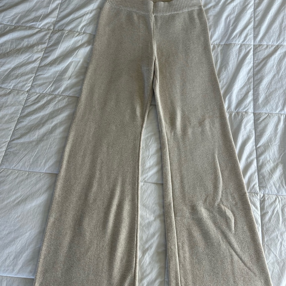 Cozy Beige Knit Pants